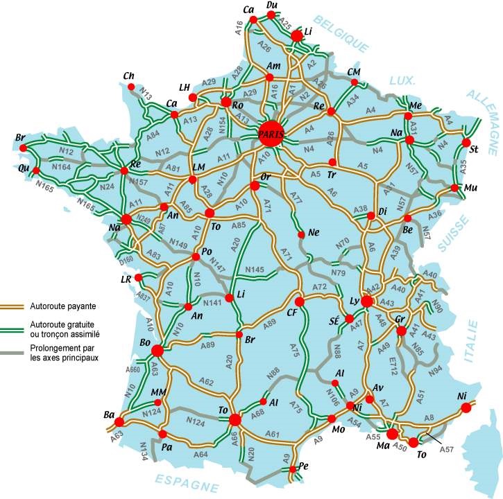 Liste des Principales Autoroutes Gratuites